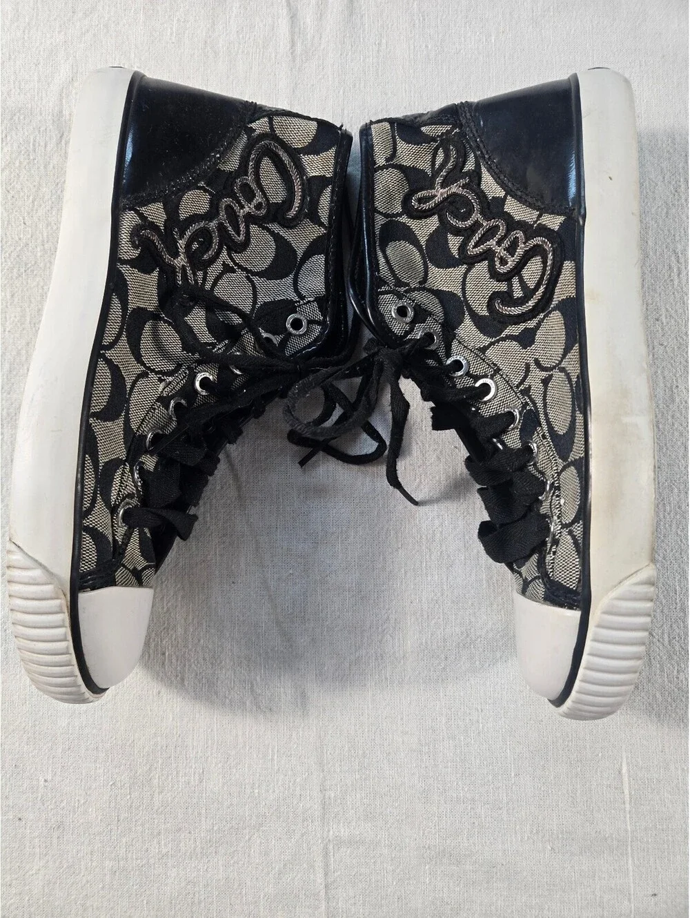 Coach Brendi Signature Canvas High Top Sneakers Black B7